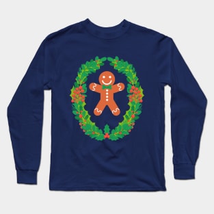 Gingerbread Man - Cookie Men Christmas Cute Cartoon Character Long Sleeve T-Shirt